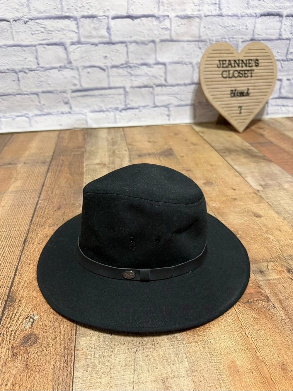 Bailey Wind River Dalton Safari Black Boho Western Fedora Hat Size Large  the Ba